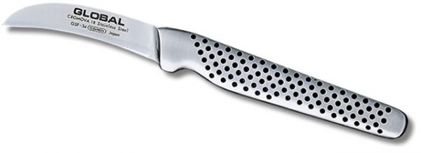 Global coltello spelucchino curvo forgiato 8cm