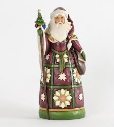 Jim Shore Babbo Natale bordeaux