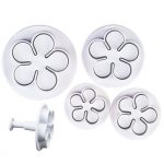 Städter set 4 stampi fiore e rosa ad espulsione