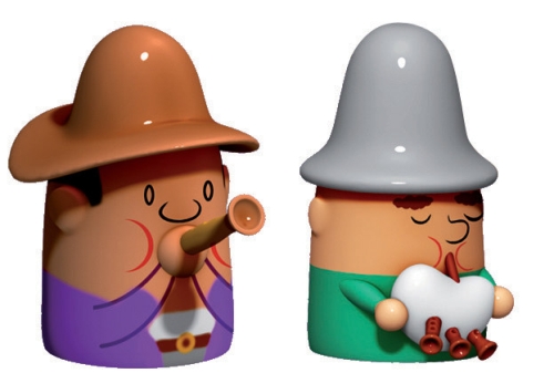 Alessi Presepe Alvaro Zampognaro & Gennaro Pifferaro