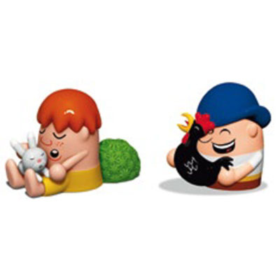 Alessi Presepe Buster and Rooster e Giovannino Pisolino