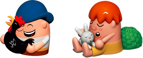 Alessi Presepe Buster and Rooster e Giovannino Pisolino - immagine 2