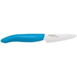 Kyocera coltello spelucchino in ceramica 7,5cm manico blu