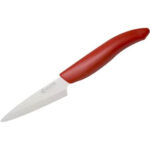 Kyocera coltello spelucchino in ceramica 7,5cm manico rosso