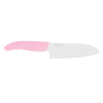 Kyocera nastro rosa coltello Santoku in ceramica 14cm