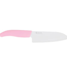 Kyocera nastro rosa coltello Santoku in ceramica 14cm