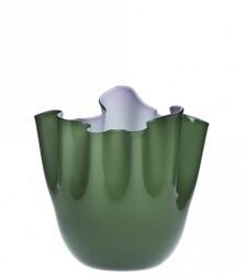 Venini Fazzoletto bicolore verde mela e rosa 700.00