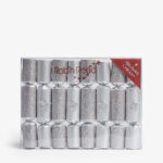Robin Reed Christmas Mini Crackers SILVER GLITTER STAR