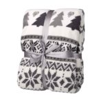 UNIQUE LIVING WONDERFUL PLAID WHITE COPERTA IN PILE 130 x 160 cm