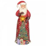 JIM SHORE BABBO NATALE CON ALBERO DI NATALE E STELLA LUMINOSA