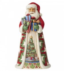 JIM SHORE BABBO NATALE CON BRACCIA PIENE DI REGALI