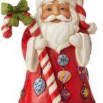 JIM SHORE BABBO NATALE CON CANDY CANE (BASTONCINO DI ZUCCHERO)