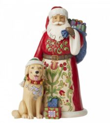 JIM SHORE BABBO NATALE CON CANE