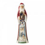 JIM SHORE BABBO NATALE CON NATIVITA' TRA LE MANI