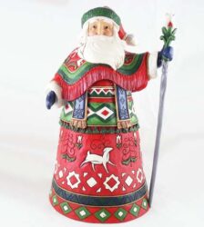 JIM SHORE BABBO NATALE CON RENNE 11°  NATALE IN LAPPONIA