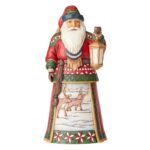 JIM SHORE BABBO NATALE CON RENNE 12° NATALE IN LAPPONIA