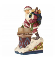 JIM SHORE BABBO NATALE ENTRA DAL CAMINO