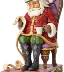 JIM SHORE BABBO NATALE SULLA SEDIA A DONDOLO