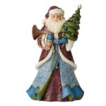 JIM SHORE BABBO NATALE VITTORIANO CON CORNO E ALBERO