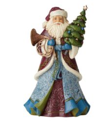 JIM SHORE BABBO NATALE VITTORIANO CON CORNO E ALBERO
