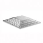 Decora sottotorta quadrato argentato 25 cm