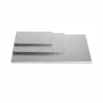 Decora sottotorta rettangolare argentato 20X30 cm