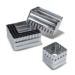 Städter set di 6 tagliabiscotti quadrati lisci e festonati