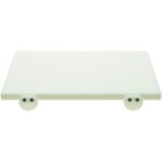Tagliere polietilene 40X30 bianco con fermi
