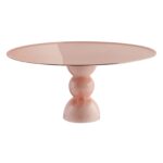 SAMBONET Alzata Con Piede Madame PVD Rum Base Rosa Onice Ø cm 30 H cm 14