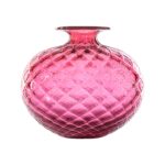 VENINI Vaso Balloton Monofiore Magenta Ø12 cm H12 cm