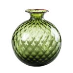 VENINI Vaso Balloton Monofiore Magenta Ø18 cm H20,5 cm