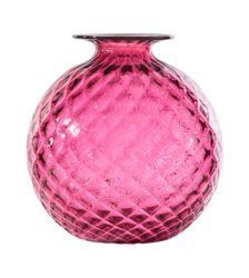 VENINI Vaso Balloton Monofiore Magenta Ø21,5 cm H24 cm