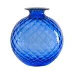 VENINI Vaso Balloton Monofiore Zaffiro Ø11 cm H12,5 cm