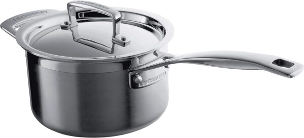 Le Creuset Acciaio Casseruola Manico Lungo e Maniglia con Coperchio 16cm