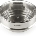 Le Creuset Acciaio Inox Cestello per cottura al vapore 24cm con coperchio vetro