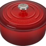 Le Creuset Cocotte rotonda Evolution in ghisa vetrificata 26cm Ciliegia