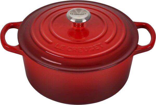 Le Creuset Cocotte rotonda Evolution in ghisa vetrificata 26cm Ciliegia