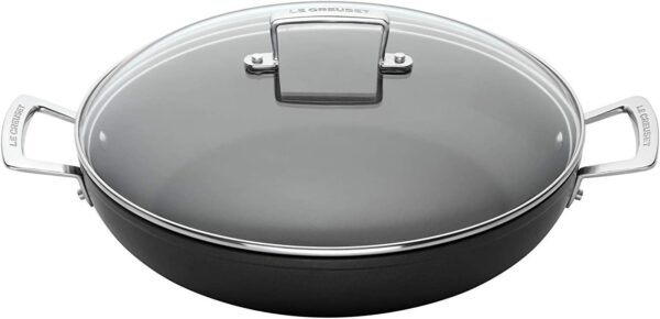 Le Creuset Les Forgées Tegame Basso con manici e coperchio 30cm