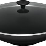 Le Creuset Wok in ghisa vetrificata con coperchio vetro 36 cm Nero Matt