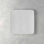 VILLEROY & BOCH Manufacture Rock Piatto Gourmet Quadrato cm 32,5 Bianco