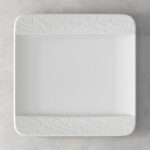 VILLEROY & BOCH Manufacture Rock Piatto Piano Quadrato cm 28 Bianco