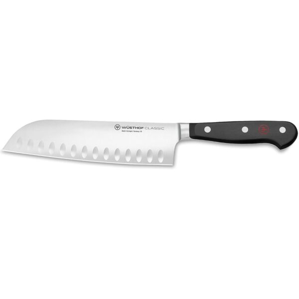 WÜSTHOF Classic Nero Coltello Santoku Alveolato 17 cm