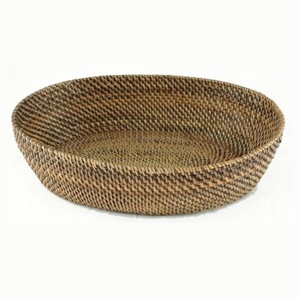 CESTINO PORTAPANE RATTAN OVALE GRANDE