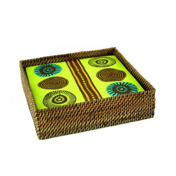 PORTATOVAGLIOLI RATTAN CM 18 X 18
