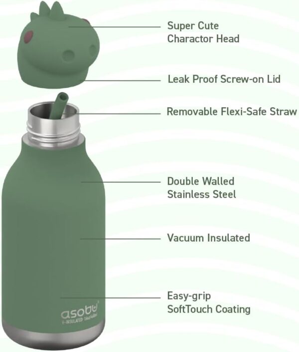 ASOBU - Bottiglia Termica Bestie Dinosaur 460ml - immagine 6