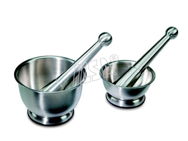 Ilsa mortaio e pestello in acciaio inox 12 cm