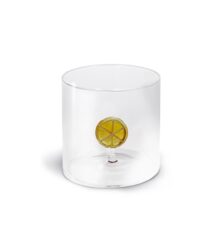 MONTEREY Bicchiere in vetro borosilicato con soggetto in vetro ARANCIA