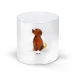 MONTEREY Bicchiere in vetro borosilicato con soggetto in vetro CANE