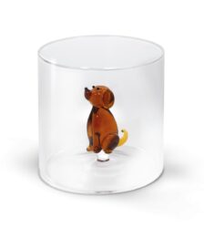 MONTEREY Bicchiere in vetro borosilicato con soggetto in vetro CANE