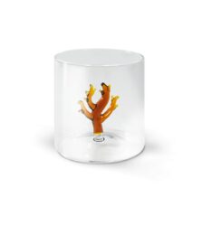 MONTEREY Bicchiere in vetro borosilicato con soggetto in vetro CORALLO